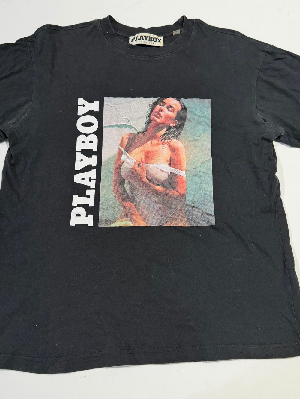 PLAYBOY Black Logo Crewneck Tee